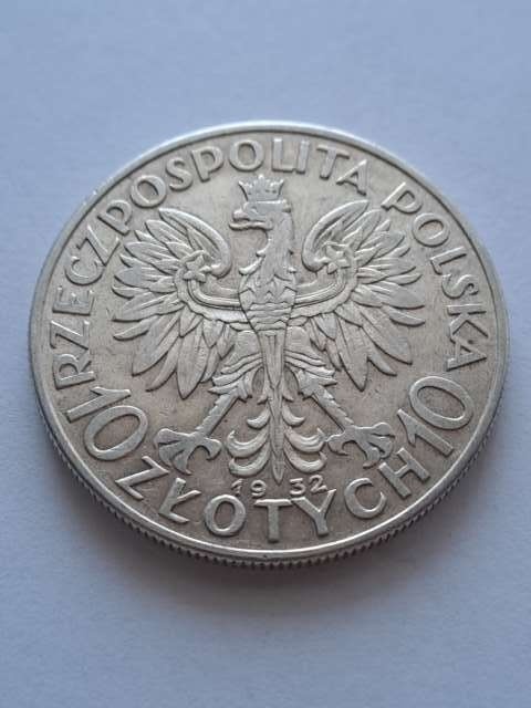 10 zł Głowa Kobiety 1932 r bez znaku