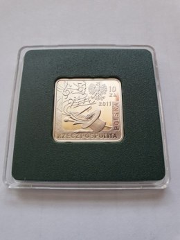 10 zł Przybora Wasowski 2011 r kwadrat