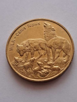 2 zł Wilki 1999 r