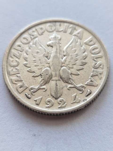 2 zł Żniwiarka 1924 r róg i pochodnia