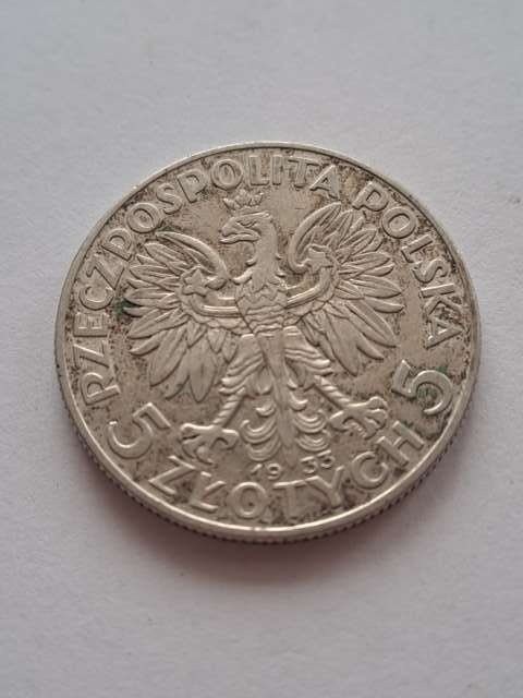 5 zł Głowa Kobiety 1933 r