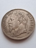 Francja 5 Franków Napoleon III 1869 r