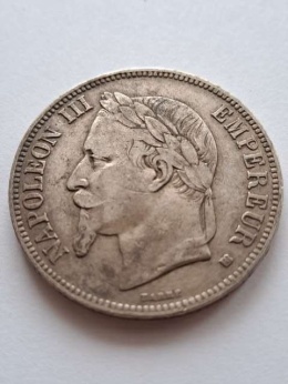 Francja 5 Franków Napoleon III 1869 r