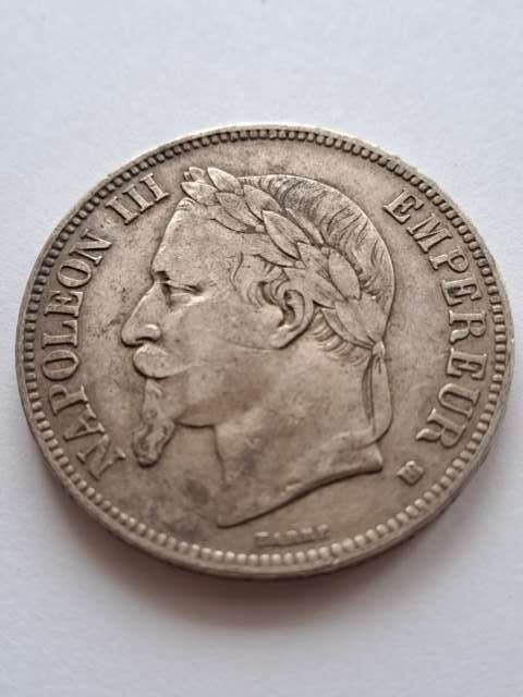 Francja 5 Franków Napoleon III 1869 r