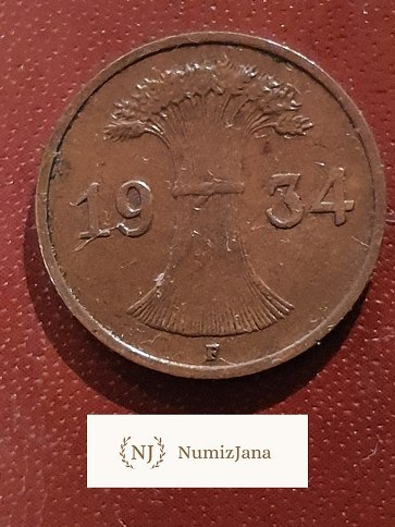 Niemcy 1 Pfennig 1934 F r