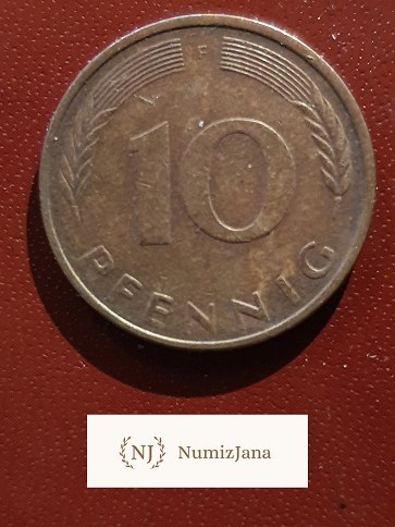 Niemcy 10 Pfennig 198 r F