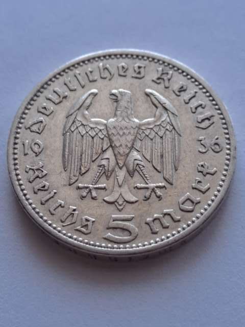 Niemcy 5 Marek Hindenburg 1936 r A