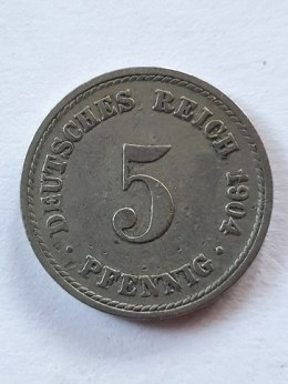Niemcy 5 Pfennig 1904 r Litera A -