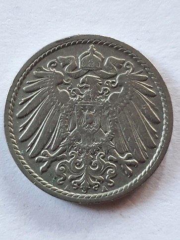 Niemcy 5 Pfennig 1910 r Litera A