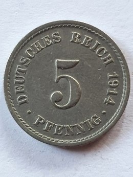 Niemcy 5 Pfennig 1914 r Litera A