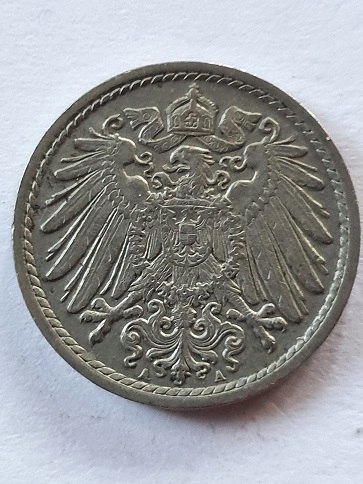 Niemcy 5 Pfennig 1914 r Litera A