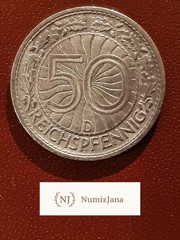 Niemcy 50 Pfennig 1928 D r