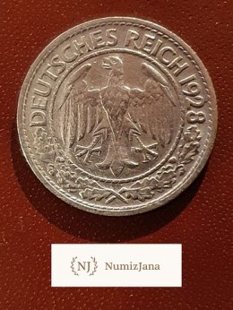 Niemcy 50 Pfennig 1928 D r