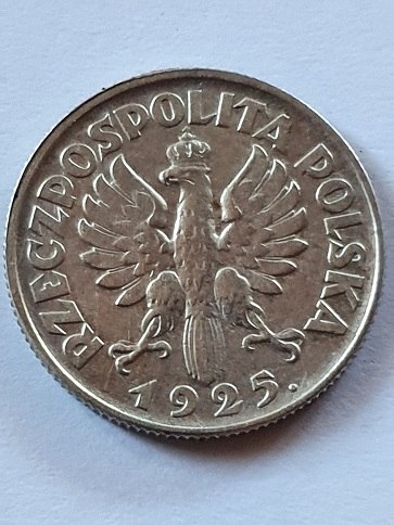 1 zł Żniwiarka 1925 rok z kropką