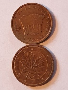 2 Eurocent Lot 2 szt
