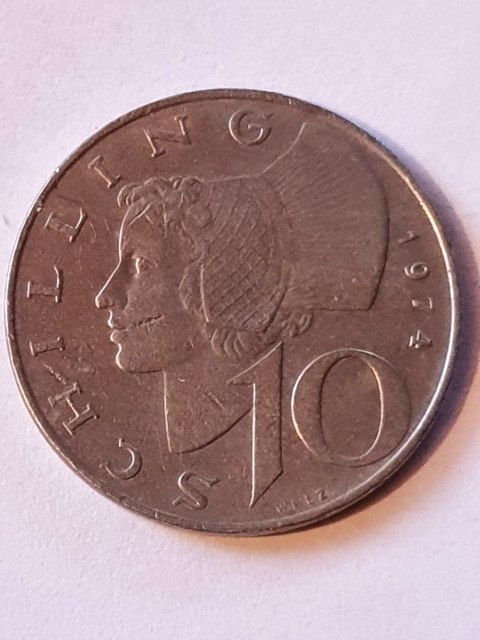 Austria 10 Schilling 1974 r