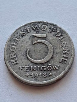 Królestwo Polskie 5 Fenigów 1918 r