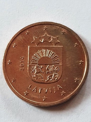 Łotwa 5 Eurocent 2014 r