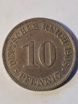 Niemcy 10 Pfennig 1908 r A