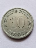 Niemcy 10 Pfennig Wilhelm ll 1907 r A