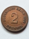 Niemcy 2 Pfennigi Wilhelm ll 1906 r