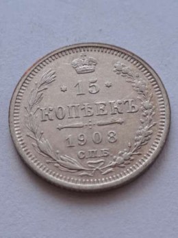 Rosja 15 Kopiejek 1908 r