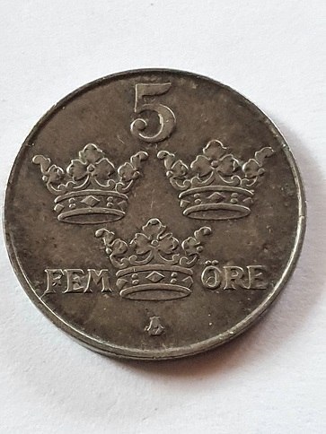 Szwecja 5 Ore 1946 r