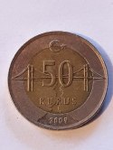 Turcja 50 Kurus 2009 r