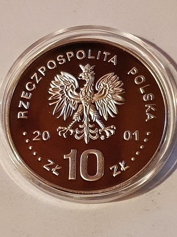 10 zł Jan lll Sobieski 2001 r półpostac