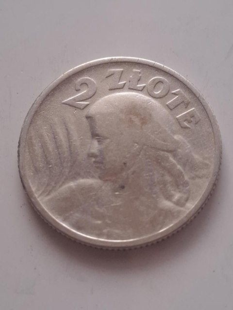 2 zł Żniwiarka 1924 r róg i pochodnia