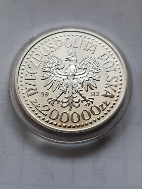 200 tys Władysław lll Warnenczyk 1992 r popiersie