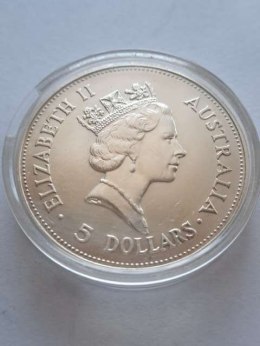 Australia 5 Dolarów Kookaburra 1990 r