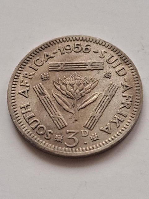 Suid Afrika 3 pensy Elżbieta II 1956 r