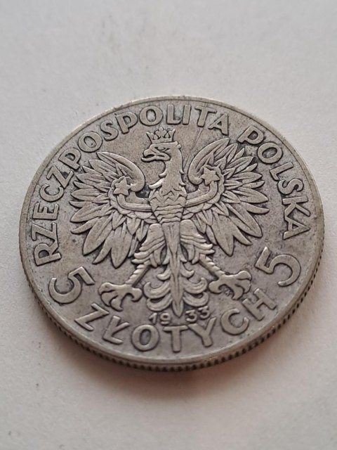 5 zł Głowa Kobiety 1933 r