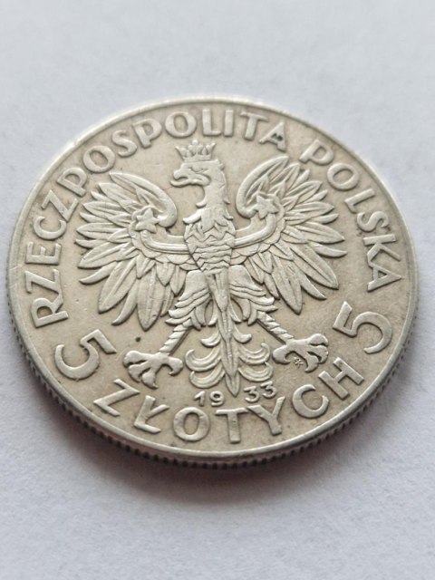 5 zł Głowa Kobiety 1933 r