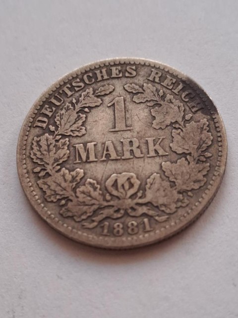 Niemcy 1 Marka Wilhelm I 1881 r D
