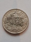 Niemcy 1/2 Marki Wilhelm II 1905 r A