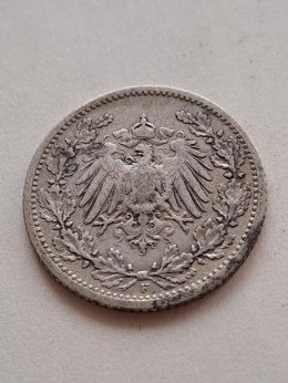 Niemcy 1/2 Marki Wilhelm II 1906 r F