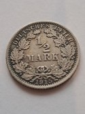 Niemcy 1/2 Marki Wilhelm II 1915 r A