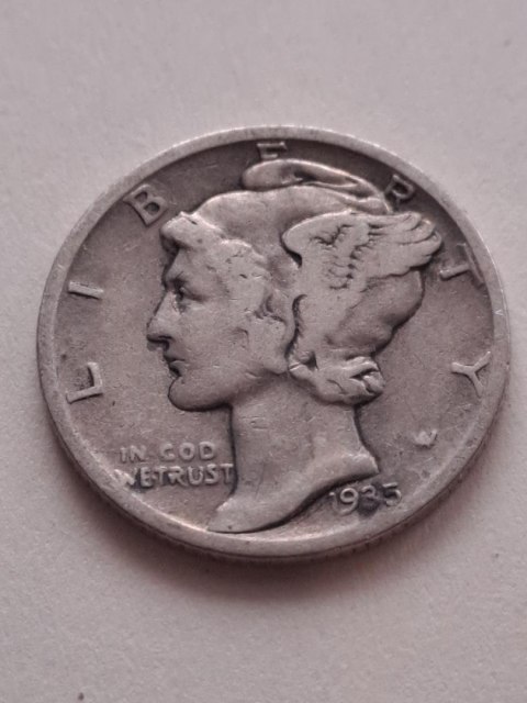 USA 10 Centów Mercury 1935 r