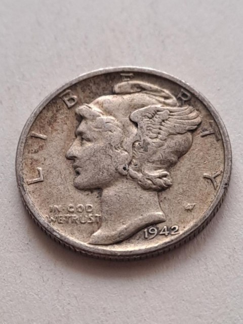 USA 10 Centów Mercury 1942 r