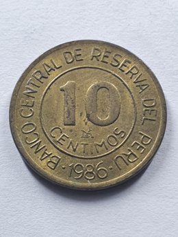 Peru 10 Centymów 1986 r