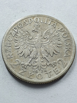 2 zł Głowa Kobiety 1933 r