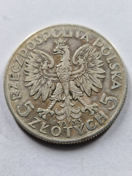 5 zł Głowa Kobiety 1933 r