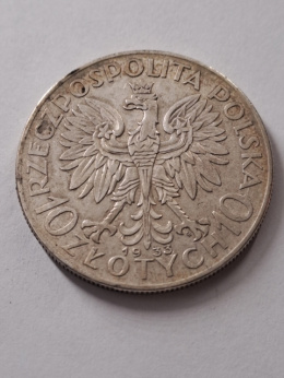 10 zł Głowa Kobiety 1933 r