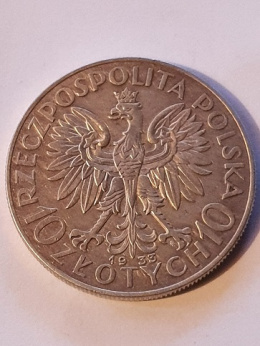 10 zł Głowa Kobiety 1933 r