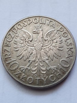 10 zł Głowa Kobiety 1932 r bez znaku