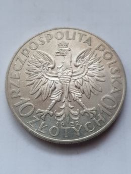 10 zł Głowa Kobiety 1932 r znak