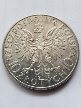 10 zł Głowa Kobiety 1932 r znak