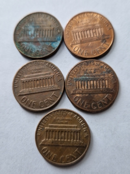 USA 1 Cent Lot 5 szt